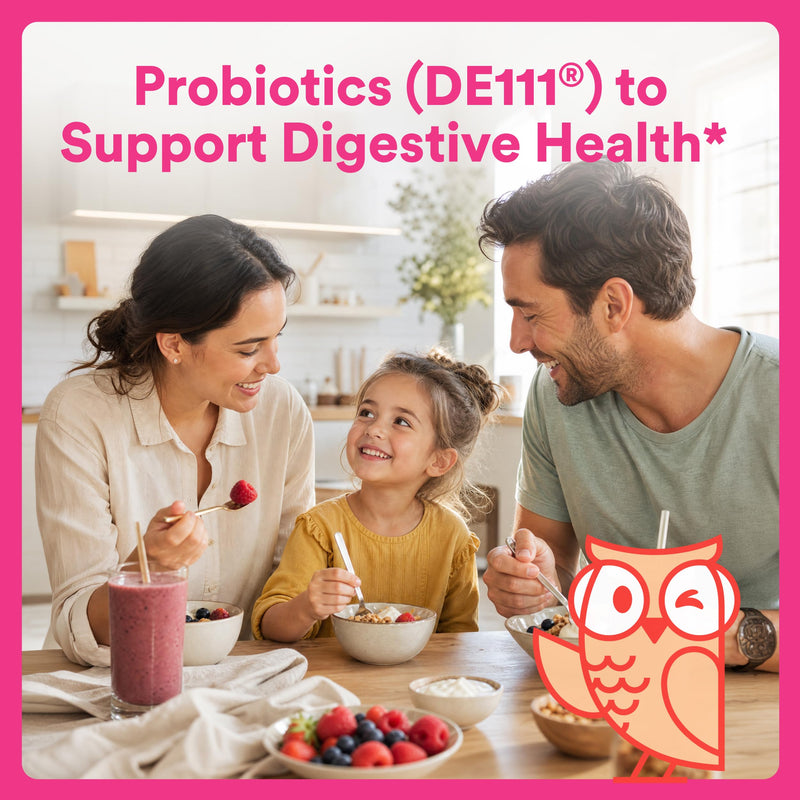 SmartyPants Kids Probiotic Gummies for Digestive Health: 2 Billion CFU Gut Health and Immune Support Supplement, Clinically Studied Probiotic, Gluten Free, Grape, 30 Count (30 Day Supply) 1 Count (Pack of 1) Grape Probiotic