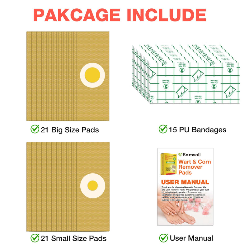 [Australia] - Wart Corn Remover Pads for Feet: 42 Pack 40% Salicylic Acid Extra Strength Bandages for Plantar Warts Corns Small Callus on Feet Hands Toes - Safe Effective Treatment for Adults Children (42 Pads) 42 Pads 