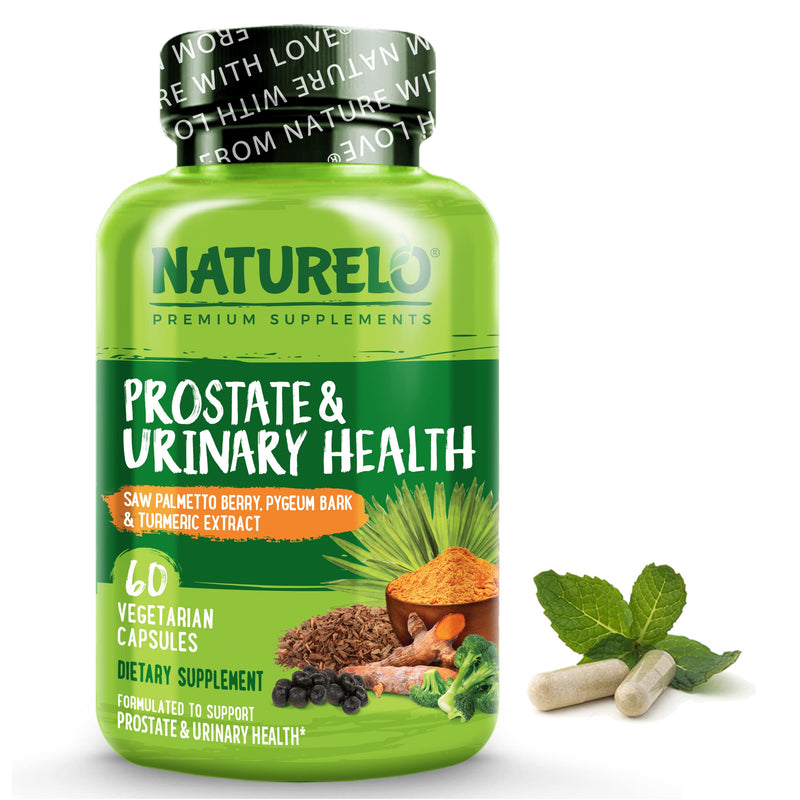 [Australia] - NATURELO Prostate & Urinary Health, Comprehensive Formula with Saw Palmetto, Pygeum, Tumeric, Plant Sterols, Broccoli and Lycopene, 60 Vegetarian Capsules 60 Count (Pack of 1) 