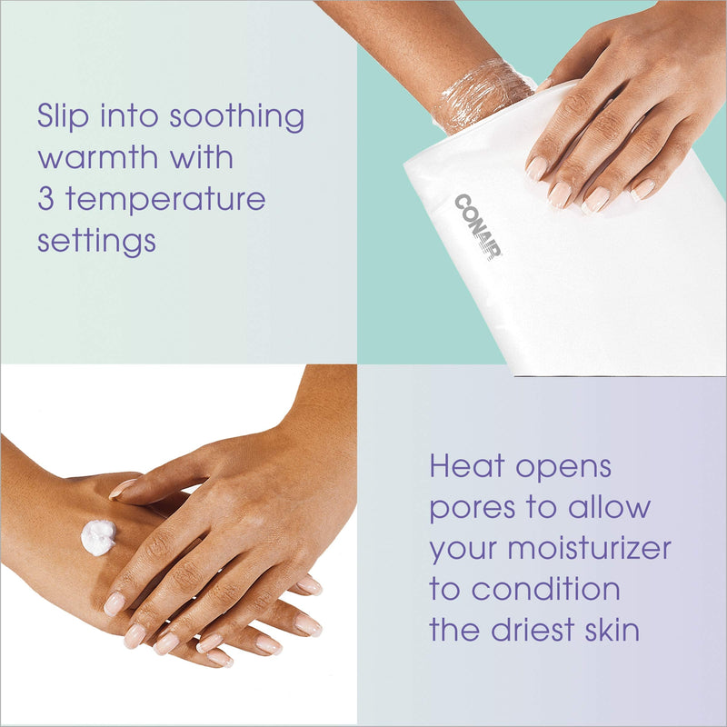 [Australia] - True Glow by Conair Hand Warmer - Electric Hand Warmer Thermal Spa - Heated Lotion Beauty Mitts - Packaging May Vary 1 Count (Pack of 1) 