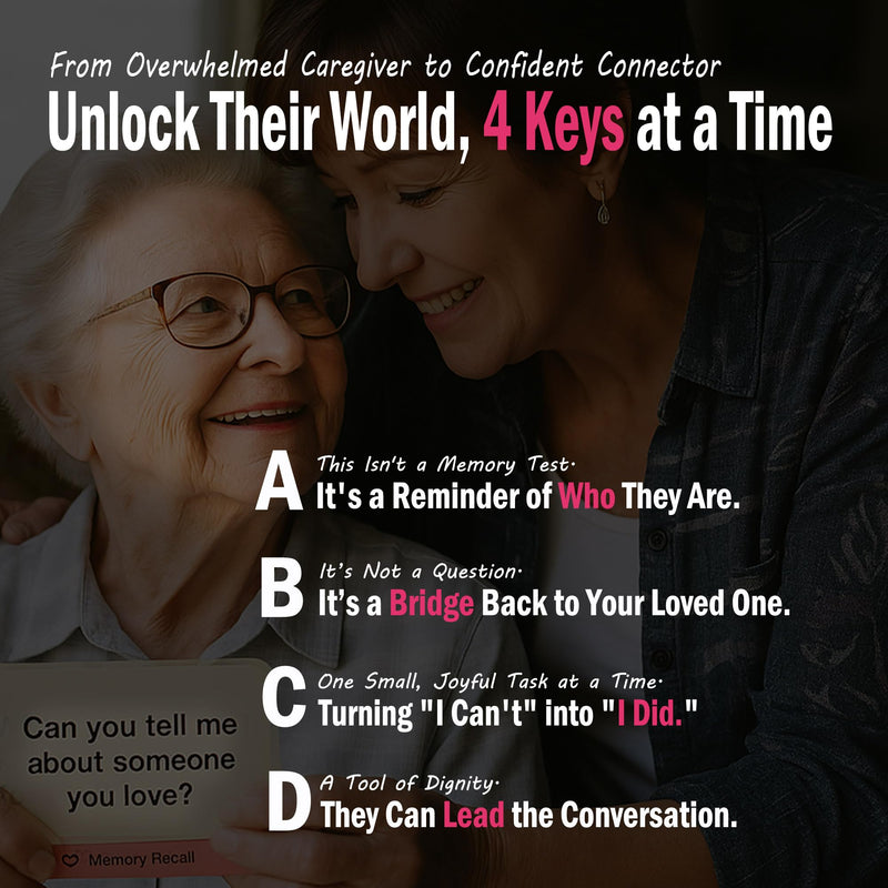 [Australia] - Conversation Cards for Dementia & Alzheimer's - 240 Prompts to Rediscover Their Story & Break Through The Silence | A Bridge to Meaningful Conversation & Joy for Caregivers Standard Edition 