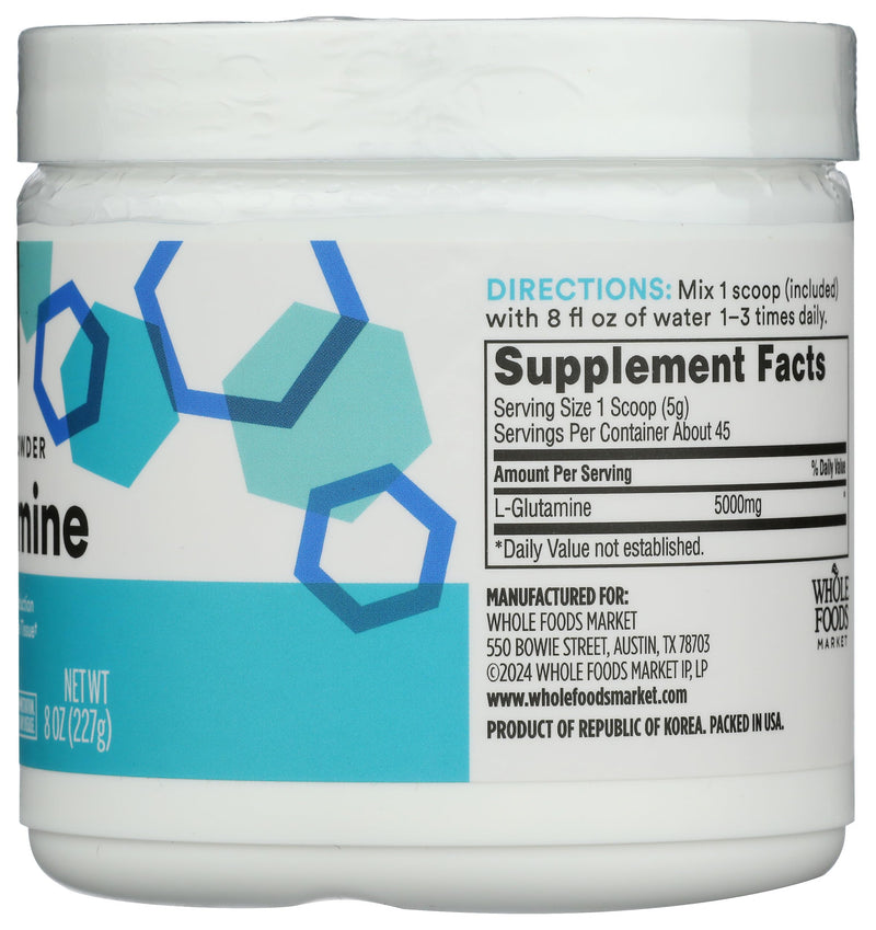 [Australia] - Whole Foods Market, L-Glutamine Free-Form Powder, 8 Ounce 8 Ounce (Pack of 1) 