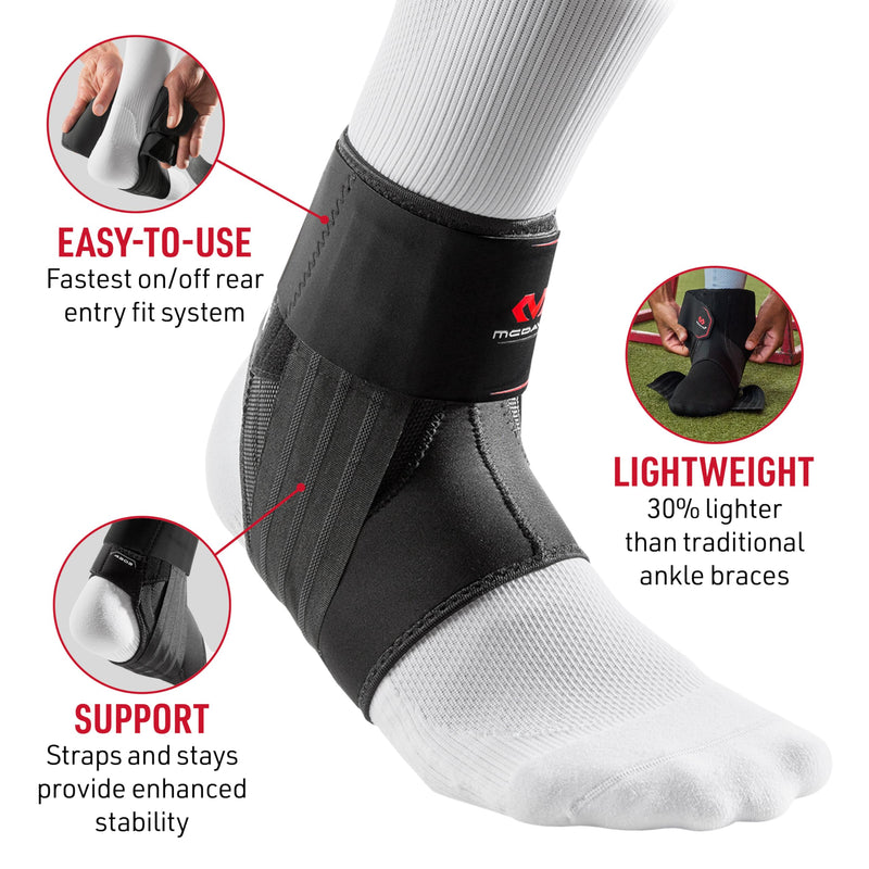 McDavid Ankle Brace, Low Profile Lace-Free Phantom Ankle Braces for Men Basketball and more. Lightweight Design, Advanced Strapping & Flex-Support X-Large/2X-Large (Pack of 1)