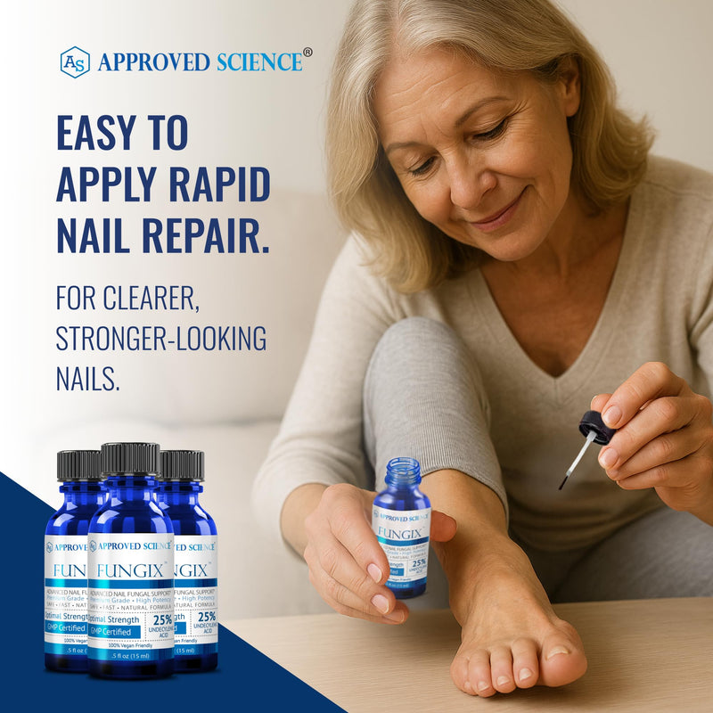 [Australia] - Fungix with 25% Undecylenic Acid, Antifungal Nail Solution with Tea Tree Oil, All Natural Best Fungus Toenail Treatment for Effective Results by Approved Science - Pack of 1 0.5 Fl Oz (Pack of 1) 