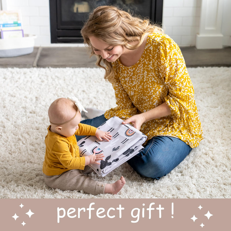[Australia] - BABYBOET Splat Mat for Baby – Under High Chair Floor Mat Protects Wood, Vinyl and Carpet from Spills – Waterproof 4 Layer Baby Mat with Anti-Skid Backing Deters Bunching and Sliding (51” x 51”) Grey Alpaca 