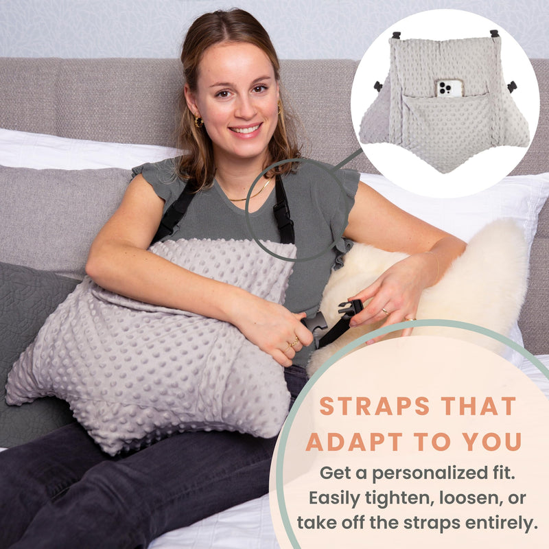 [Australia] - MOYOAMA Hysterectomy Pillow Post Surgery for Hysterectomy Recovery Must Haves- Surgery Pillow for Abdomen, Abdominal and C Section Recovery Supplies, Tummy Tuck and Abdominal Surgery Gifts Moonlight Grey 