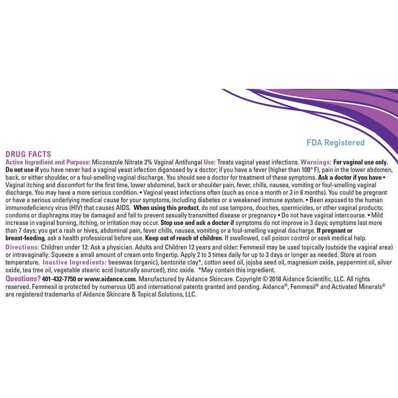 [Australia] - Femmesil Yeast Infection Ointment MAX Strength, Vaginal Yeast Infection Treatment for Women Feminine Care, Natural Antifungal Cream to Relieve Vaginal Itch & Irritation (28g) 