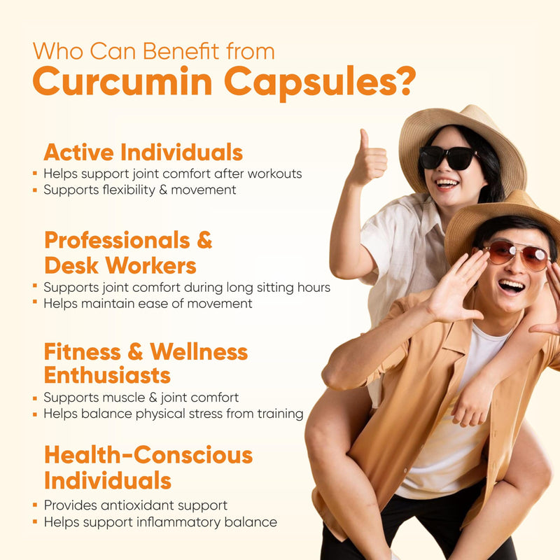 Vitaminnica Curcumin 95 | High Strength Curcumin Capsules containing 96.9% Curcuminoids and Black Pepper Extract | 500mg x 60 Veg Capsules | Joint Health