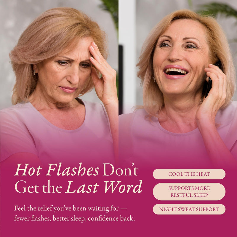 Menopause Supplements For Women | Natural Menopause Relief & Hot Flash Relief | Perimenopause Vitamins | Hormone-Free, Night Sweats & Sleep Support | Wellfern