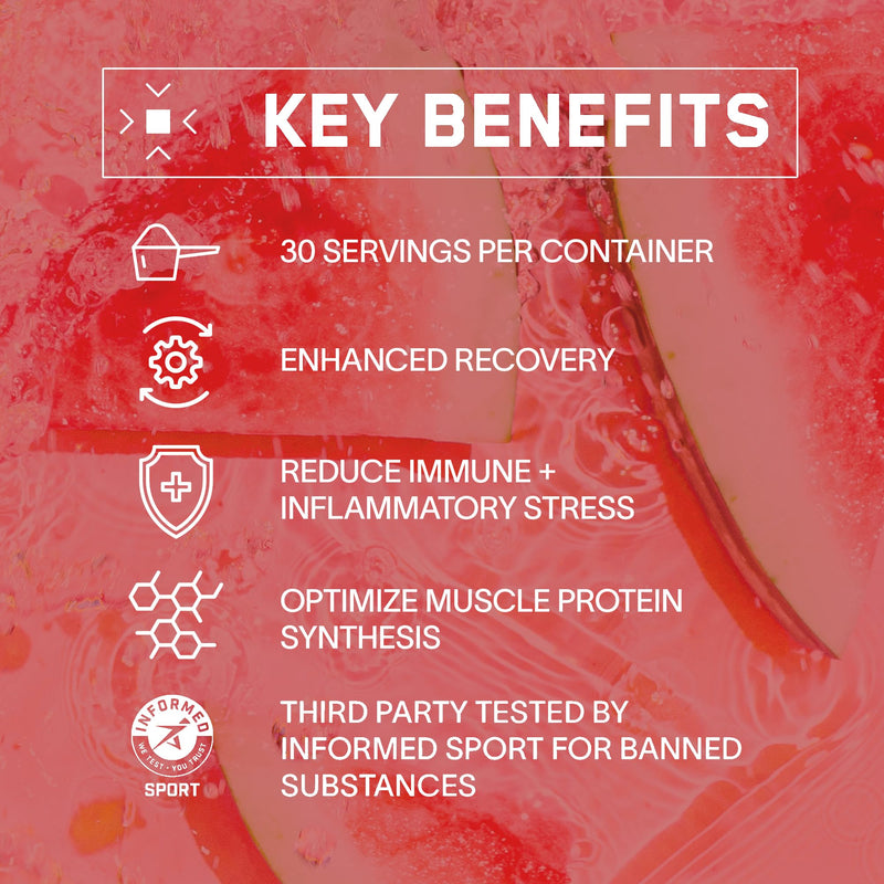 [Australia] - BARE PERFORMANCE NUTRITION BPN Recover Post-Workout Enhanced Muscle Recovery Drink Mix, Watermelon, 25 Servings 
