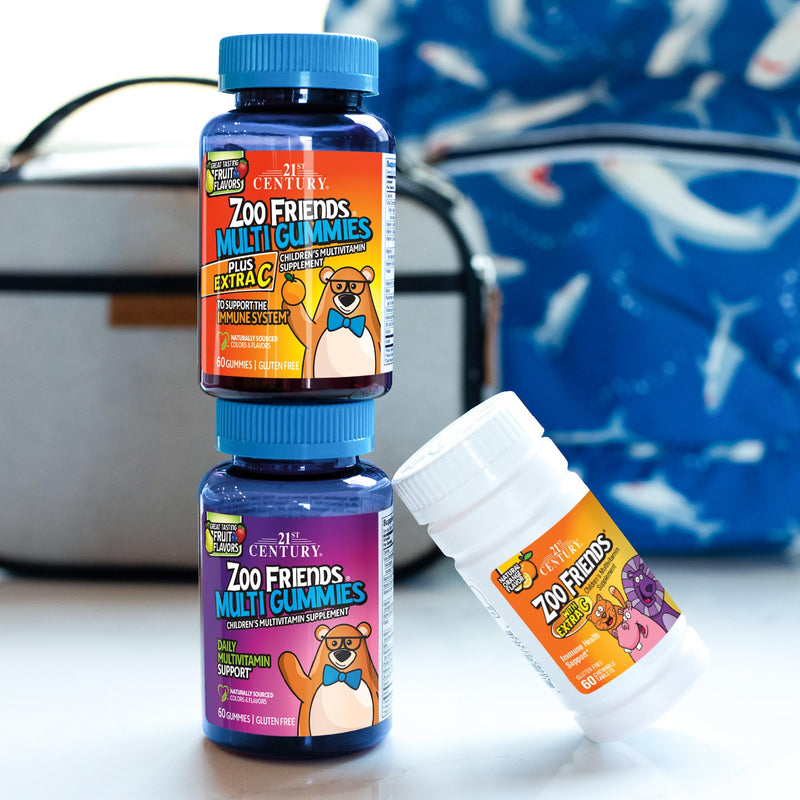 21st Century Zoo Friends Kids Multivitamin with Extra C, 60 Count | Children's Chewable Multivitamin with Extra Vitamin C & Antioxidants, Daily Nutrition & Immune Support, Kids Love Them 1