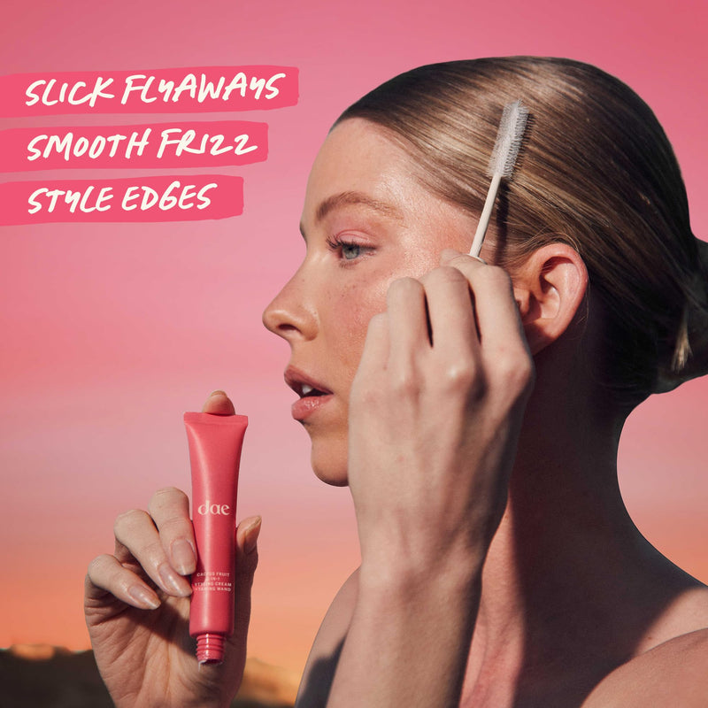 DAE Cactus Fruit 3-in1 Styling Cream & Taming Wand - Tames Flyaways | Style edges, defines curls, adds shine, hydrates & moisturizes, built-in taming wand, convenient on-the-go purse size 0.6 Ounce (Pack of 1)