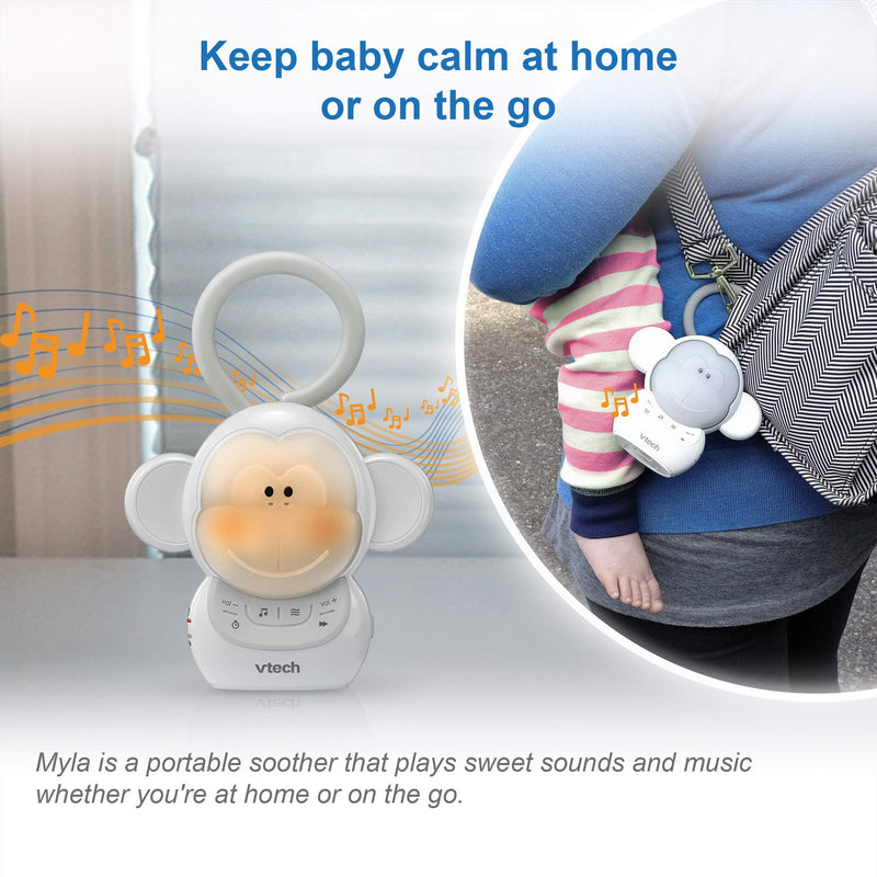 [Australia] - VTech BC8211 Myla The Monkey Baby Sleep Soother with a White Noise Sound Machine Featuring 5 Soft Ambient Sounds, 5 Calming Melodies & Soft-Glow Night Light, 1 Count (Pack of 1) 
