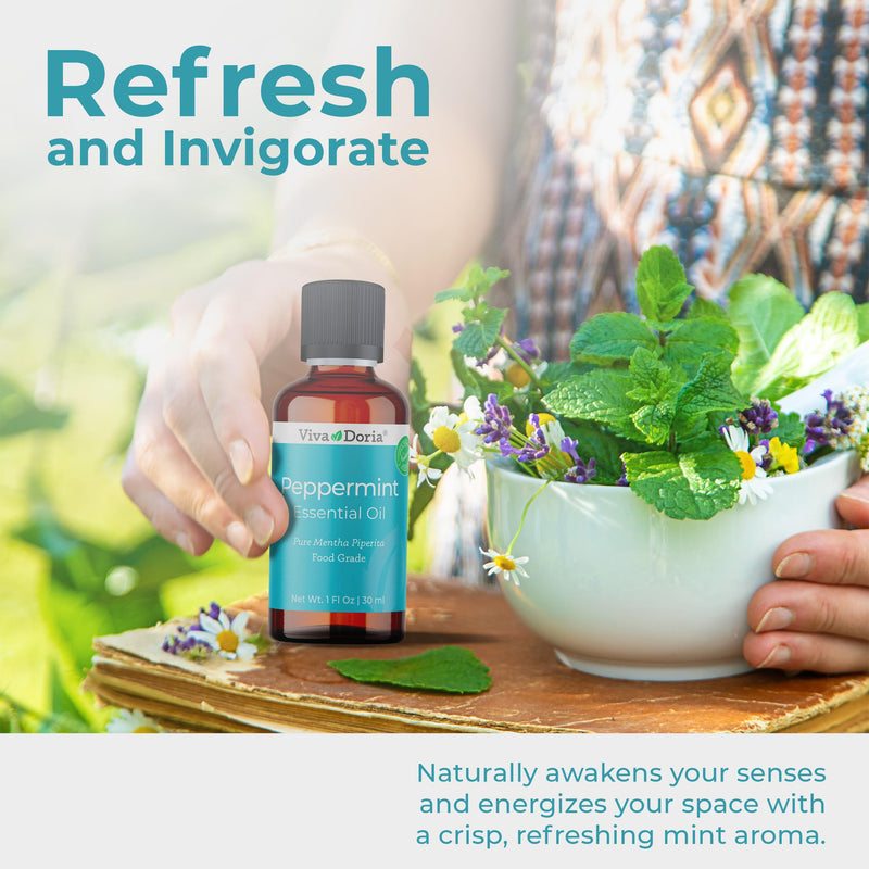 [Australia] - Viva Doria 100% Pure Northwest Peppermint Essential Oil, Undiluted, Food Grade, Steam Distilled, Made in USA, 30 mL (1 Fluid Ounce) 1 Fl Oz (Pack of 1) 