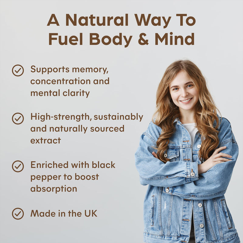 Purolabs Lions Mane Mushroom Extract Supplement 1500mg - 60 High Strength Vegan Capsules with Black Pepper - Made in The UK by Purolabs