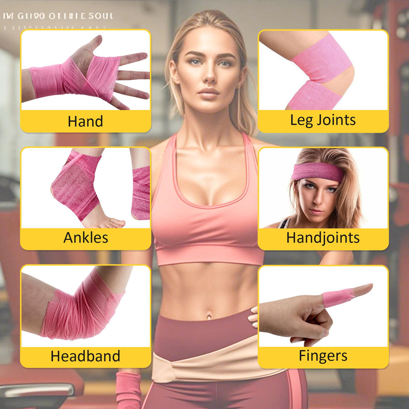 10PC Prewrap Athletic Tape 2.76 Inches X 12 Yards Pre Wrap for Hair Soccer Foam Underwrap Sports Wrap Prewrap Athletic Tape for Hair Pre Wrap Tape for Wrists Elbows Knees Ankles Hair Soccer