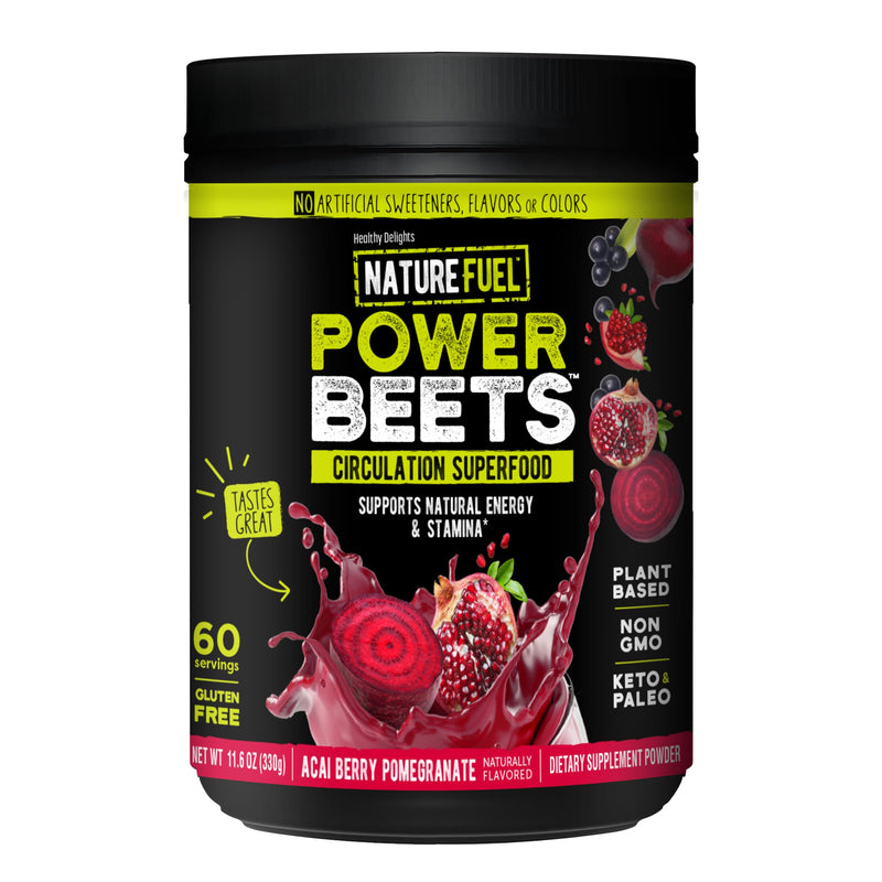 [Australia] - Healthy Delights Nature Fuel Power Beets Powder, Beet Root Powder, Support Natural Energy, Support Healthy Blood Pressure, Beet Juice Powder, Acai Berry Pomegranate, 60 Servings (Packaging May Vary) 60 Servings (Pack of 1) 