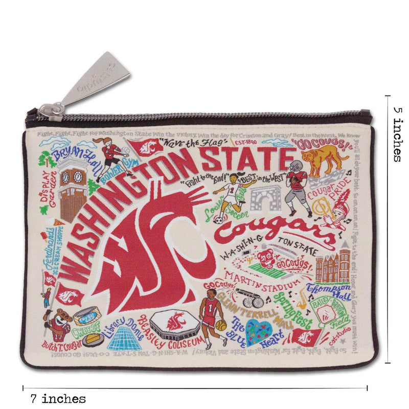Washington State University (WSU) Collegiate Zipper Pouch Purse | Zipper Bag - Holds Phone, Makeup, Wallet, Glasses, & Travel Essentials - Alumni, Acceptance & Graduation Gift Washington State University