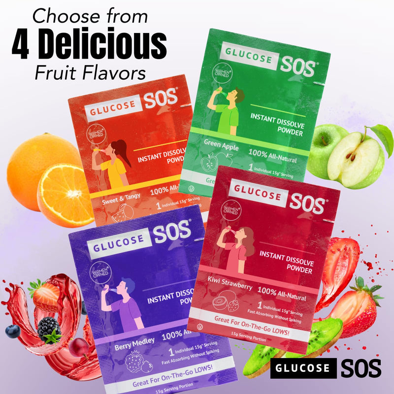 [Australia] - Glucose SOS Glucose Berry Medley Glucose Powder, Natural Dextrose Packets, Fast-Absorption, Instantly Dissolves, No Water Needed, 6 Sachets per Box 0.55 Ounce (Pack of 6) 