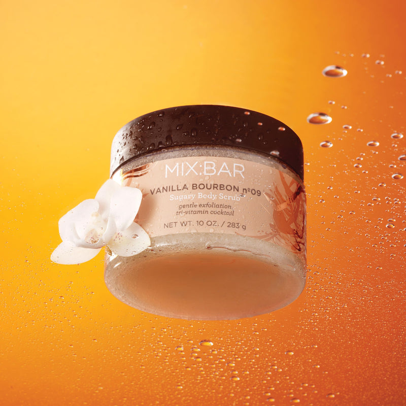 MIX:BAR Vanilla Bourbon Sugary Body Scrub for Women, Exfoliating & Cleansing with Niacinamide, Panthenol & Vitamin C, Paraben Free, Vegan, 10oz