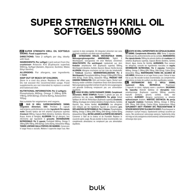 [Australia] - Bulk Superba Krill Oil, 1180 mg per serving, high-dose krill oil capsules, 590 mg, 60 tablets 60 softgels 60 pieces (pack of 1) 