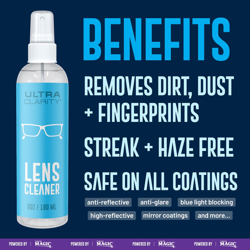 [Australia] - | Powered by Nano Magic Eyeglass Lens Cleaning Spray 6 oz (1 Pack) | Professional Grade Formula, Silicone-Free | for Glasses, Phone, Electronic Screens, Optic Surfaces, Coated Surfaces 6 Ounce (Pack of 1) 