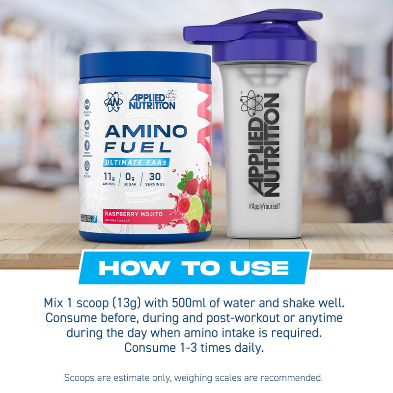 Applied Nutrition Amino Fuel - Amino Acids Supplement, EAA Essential Amino Acids Powder, Muscle Fuel & Recovery (390g - 30 Servings) (ICY Blue Raz) (New) Icy Blue Raz 30 Servings (Pack of 1)