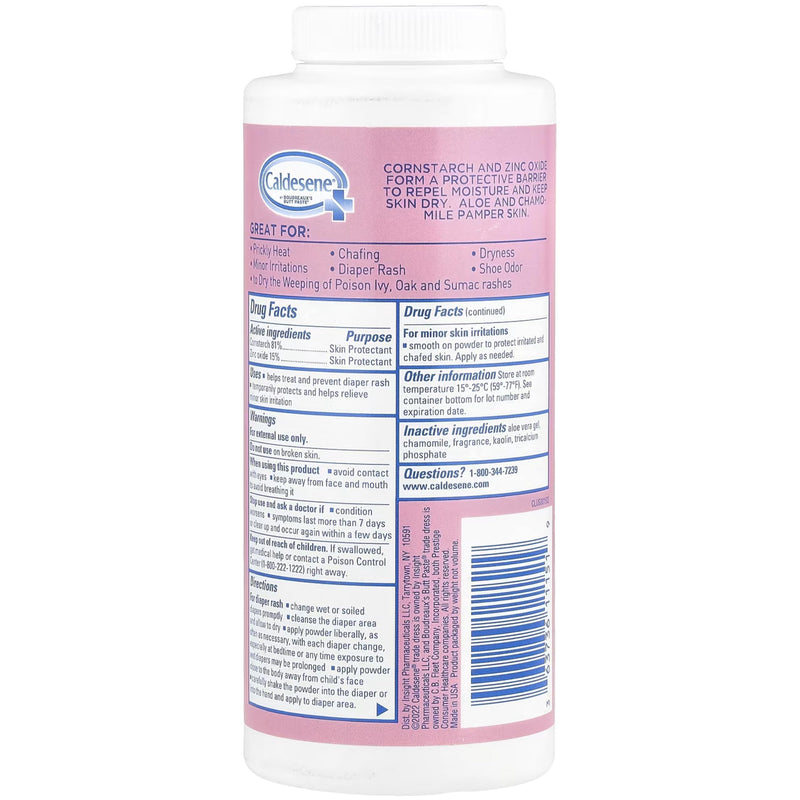 Caldesene Medicated Protecting Powder with Zinc Oxide & Cornstarch-Talc Free, 5 Ounce (3 Pack)