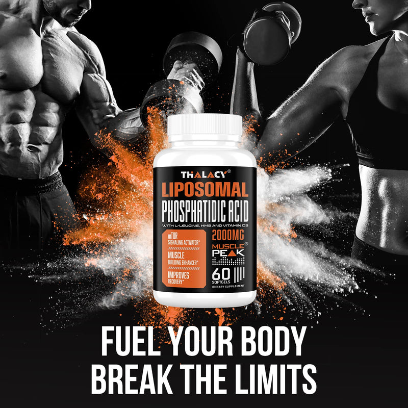2000mg Liposomal Phosphatidic Acid (PA) | Muscle Builder, High Absorption Muscle Building Supplements for Men & Women | Muscle Gainer, mTOR Protein Synthesis & Lean Body Mass, Strength,120 Capsules | Liposomal PA Formula • 2000mg Blend • mTOR Protein S...
