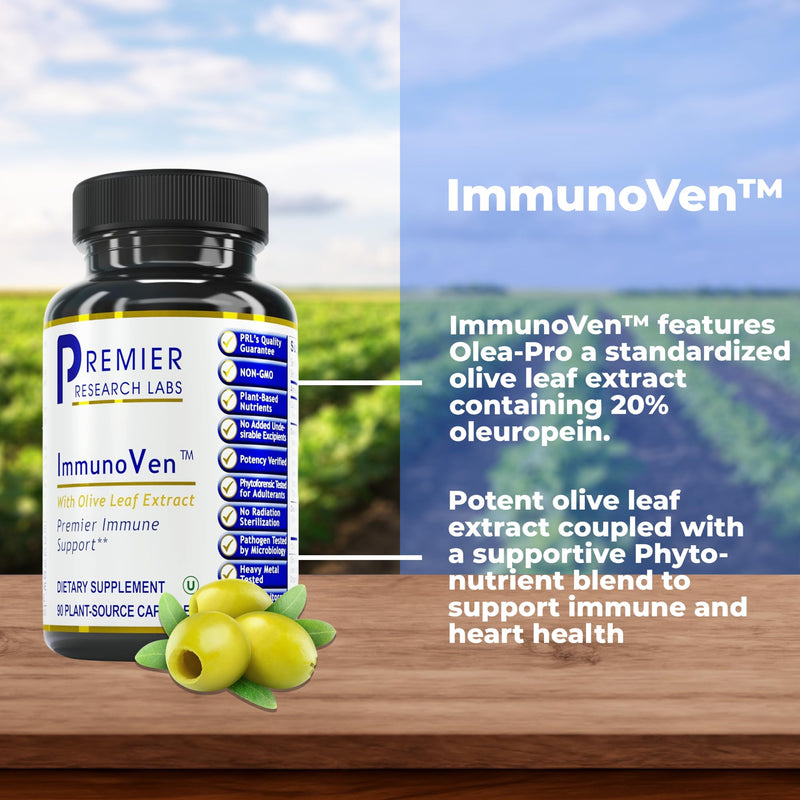 [Australia] - Premier Research Labs ImmunoVen - Immune Health Capsules, Olive Leaf Extract Capsules, Immune Support & Heart Health, Wellness Pills for Men & Women - 90 Vegetarian Capsules 