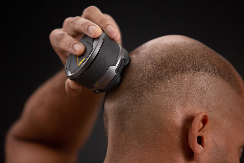 [Australia] - Microtouch Titanium Electric Head Shaver - Rechargeable Head and Face Shaver for Men, Cordless Razor, Hypoallergenic Wet/Dry Shaving, Precision Head Trimmer, Lithium Power, Battery Powered 