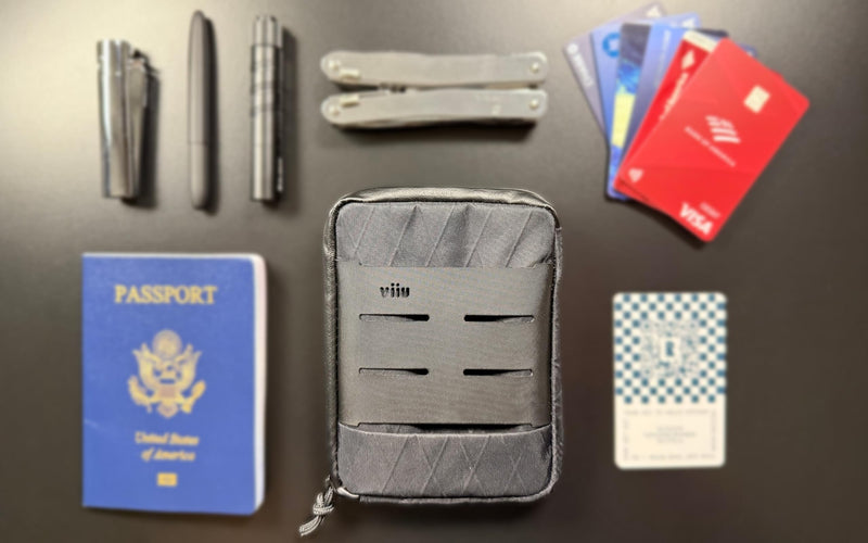 Wayfarer Wallet Travel Wallet for Passport & EDC, Pocket-Size L-Zip Pouch with RFID Protection