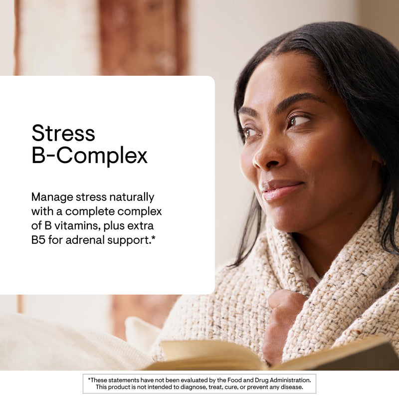 THORNE Stress B-Complex, 8 B Vitamins & Choline with Extra B5, 60 Capsules | Supports Healthy Cortisol Response, Stress Management, Cellular Energy & Balanced Mood*, Active Forms, NSF Contents Certified 60 Count (Pack of 1)