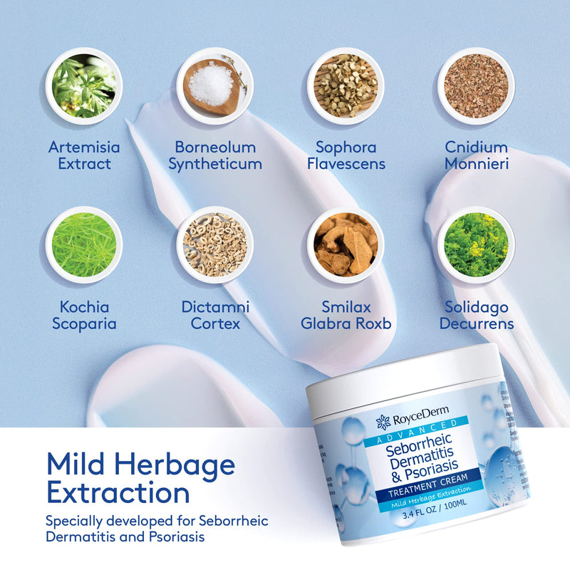 [Australia] - Roycederm Seborrheic Dermatitis Cream, Scalp Treatment for Psoriasis, Folliculitis, Dry Scalp, Dandruff, Anti-Itch Cream for Soothing Relief 