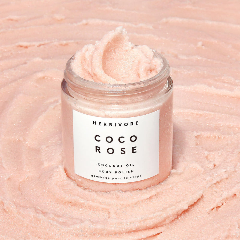 [Australia] - HERBIVORE Coco Rose Exfoliating Body Scrub + In-Shower Moisturizer with Coconut Oil, Shea Butter + Pink Clay for Softer, Smoother Skin | Vegan, Plant-Based, Cruelty-Free 8 Ounce (Pack of 1) 