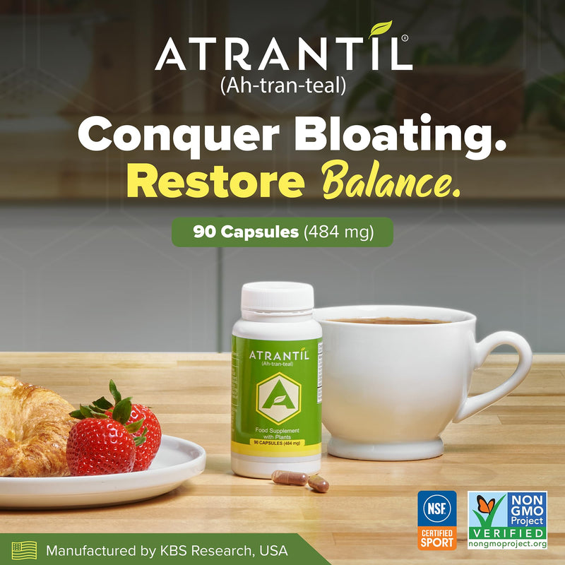 Atrantil Natural Digestive Aid for Bloating and Abdominal Discomfort, 90 Capsules