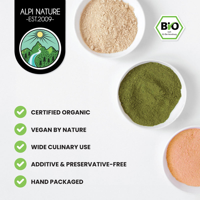 Alpi Nature Organic Nettle Leaf Powder 500g 1.1 lb, Dried and Ground Nettle Leaves, Urtica dioica 500 g (Pack of 1)