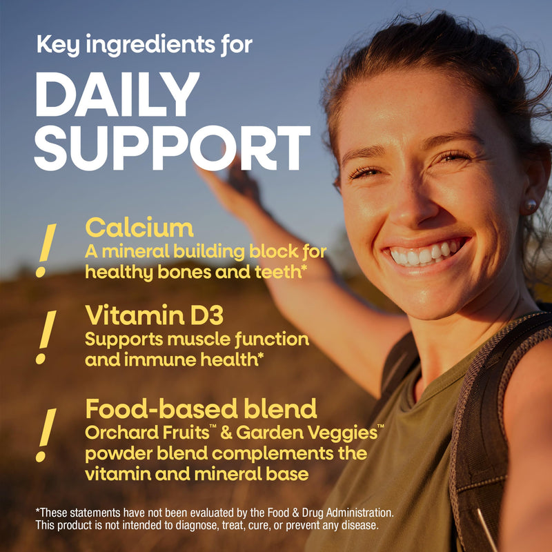 Nature’s Way Alive! Chewable Calcium Gummies with Vitamin D3, 60 ct | Daily Supplement Supports Healthy Bones and Teeth, and Muscle Function*, Strawberry and Raspberry-Lemonade Flavored 60 Count (Pack of 1)
