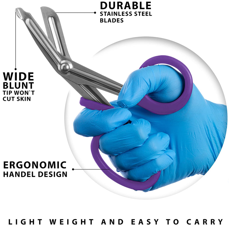 [Australia] - ASA TECHMED Sprague Double Tube Adult and Pediatric Stethoscope + Matching EMT Shears, Ideal for EMT, Nurse, Doctor, Medical Student, Paramedic, and First Responders (Purpe) Purple 