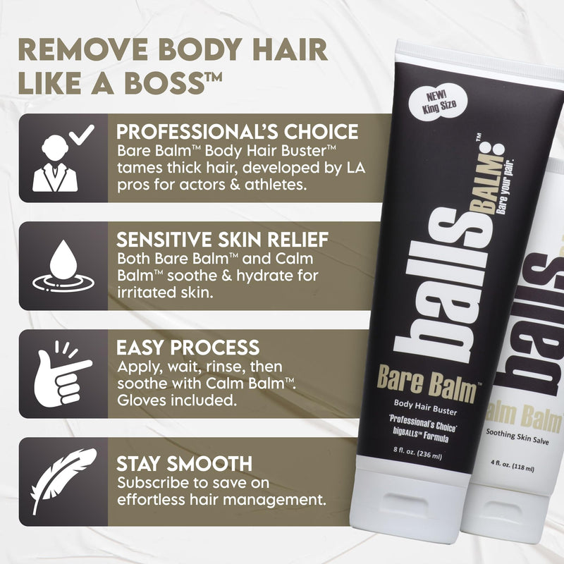 [Australia] - The Bare Pair Double Pro Pac King Kombo - Body Hair Management System (w/Exfoliating Glove) 