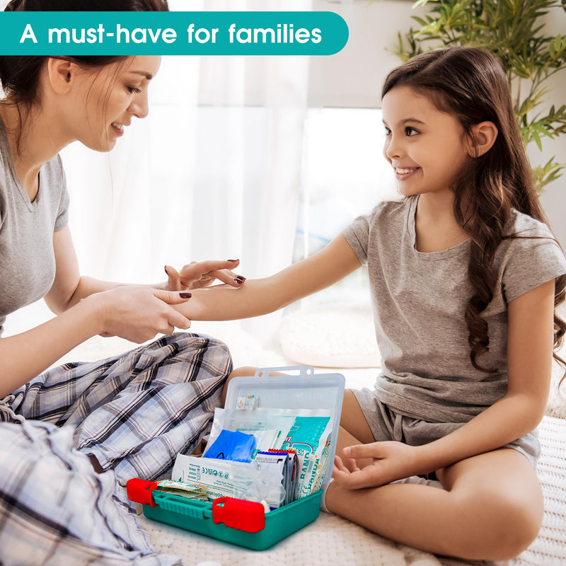 [Australia] - General Medi 110 Pieces Small First Aid Kit - HardCase First Aid Box - Contains Premium Medical Supplies for Travel, Home, Office, Vehicle, Camping, Workplace & Outdoor 