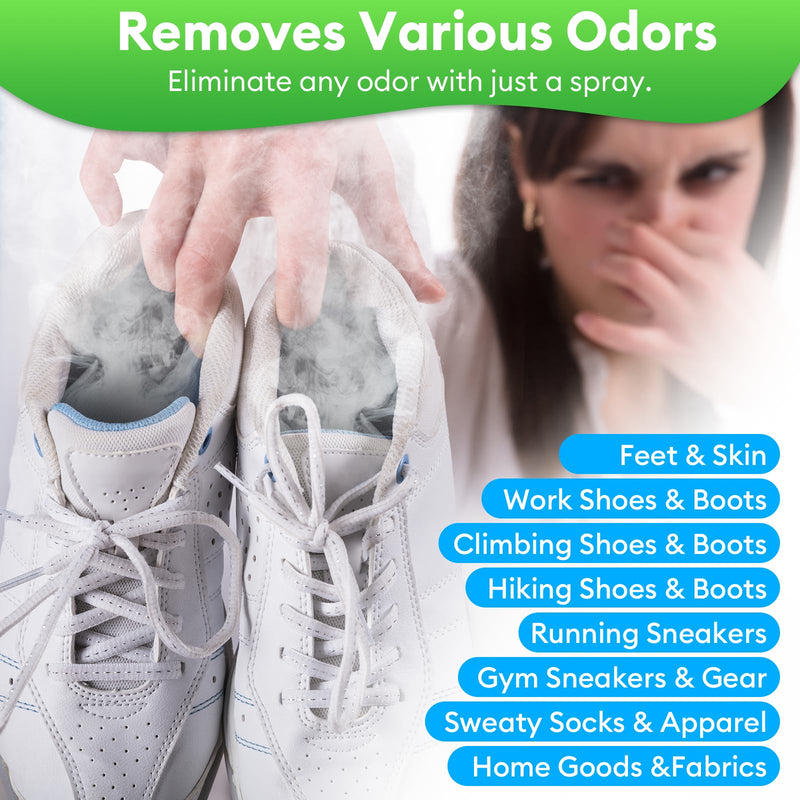 [Australia] - Foot & Shoe Deodorizer Spray, 5 fl.oz Instant Odor Eliminator for Smelly Shoes & Feet - Long-Lasting Freshness, 2-Pack 