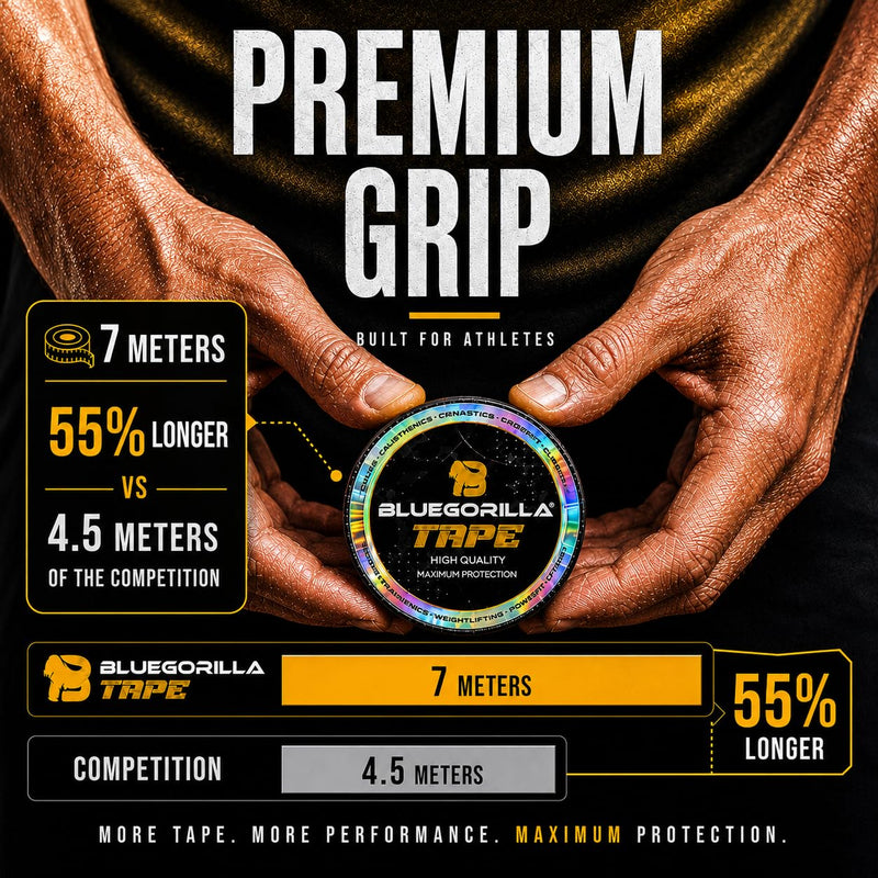 BLUEGORILLA Crosstraining Tape, Sports Tape - Cohesive and self-Adhesive Elastic Bandage - Pack 3,6,12 and 24-5cm x 7m (Wide) and 38mm x 7m (Thin). (Mixed 12 Units 38mm x 7m)) Mixed 12 Units 38mm X 7m)