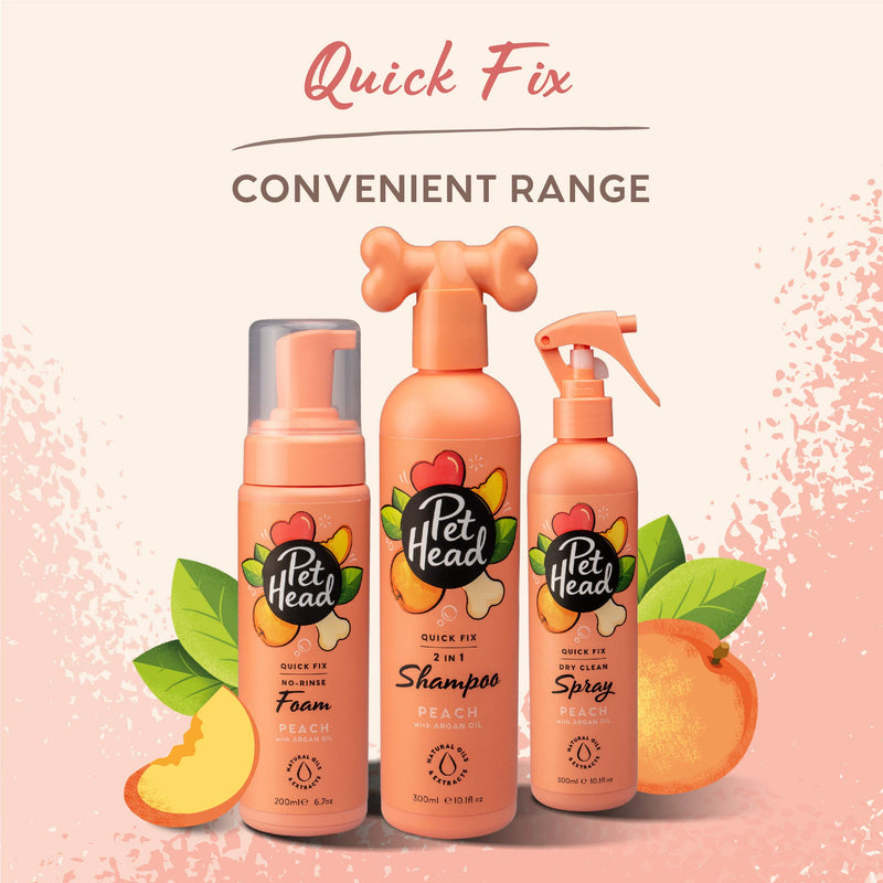 Pet Head Quick Fix Paw and Body Wipes for Cats and Dogs | Peach Scent with Aloe Vera | Biodegradable Pet Hygiene Cleaning Wipes | pH-Neutral | Vegan | for an Easy & Speedy Freshen-Up | 100 Pack 100 Wipes - PawsPlanet Australia