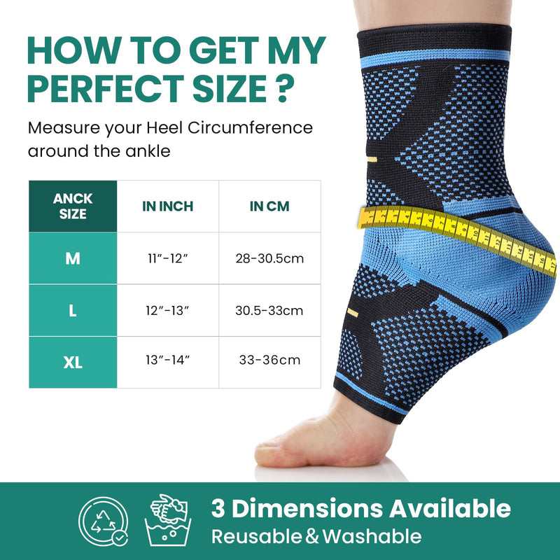 [Australia] - Welnove Ankle Brace Compression Socks X-Large 