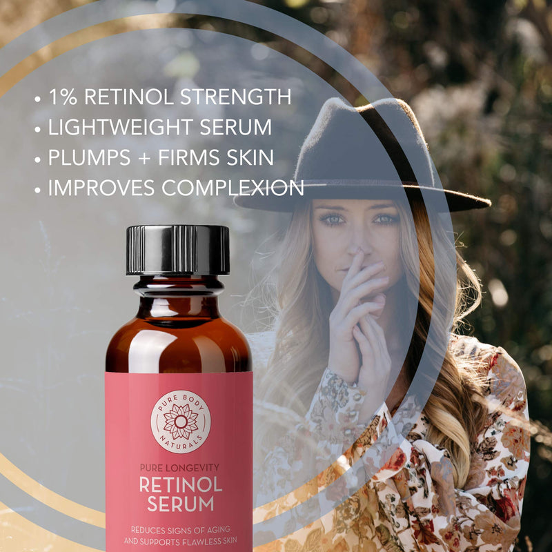 Facial Serum Gift Set for Women, 4 1oz Serums | Set includes hyaluronic acid, retinol, vitamin C and niacinamide serums for a simple face serum routine