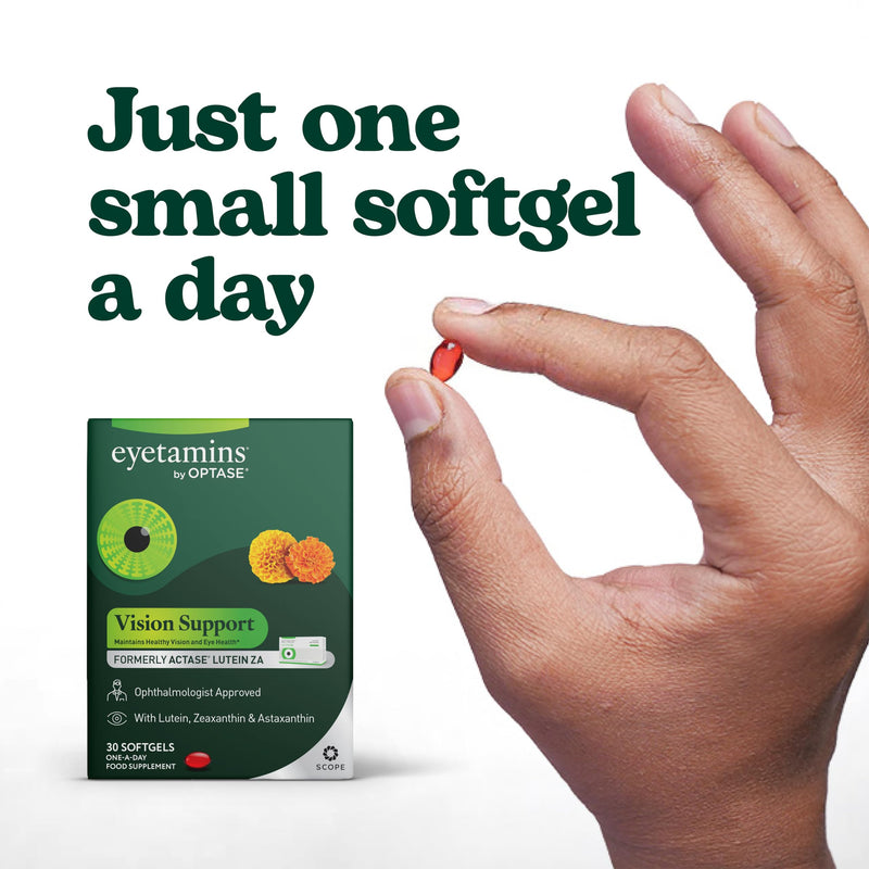 Eyetamins Vision Support 2 Pack Advanced Antioxidant Eye Supplement with Lutein, Zeaxanthin & Astaxanthin, Vitamins C, D & E, Zinc & Copper - Supports Healthy Vision and Eye Health, 2x30 Softgels 30 count (Pack of 2)