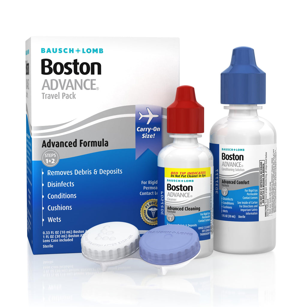 Boston Advance Formula, by Bausch + Lomb, Travel Pack 1 Each, Combo 2 Piece Assortment