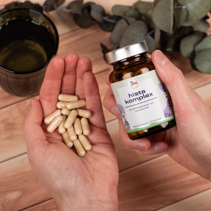 [Australia] - for you hista complex - specially developed for people with histamine intolerance - with bifidobacteria and lactobacilli - 20 billion bacteria per serving plus fiber - 60 capsules 