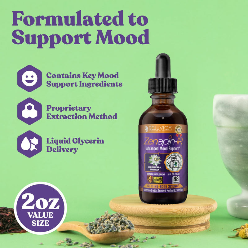 [Australia] - Zenapin IR - All-Natural Advanced Liquid Calming Remedy That Works Fast! | 2X Absorption | Kava Kava, Ashwagandha, Passionflower, Chamomile, B-Vitamins & More 1 